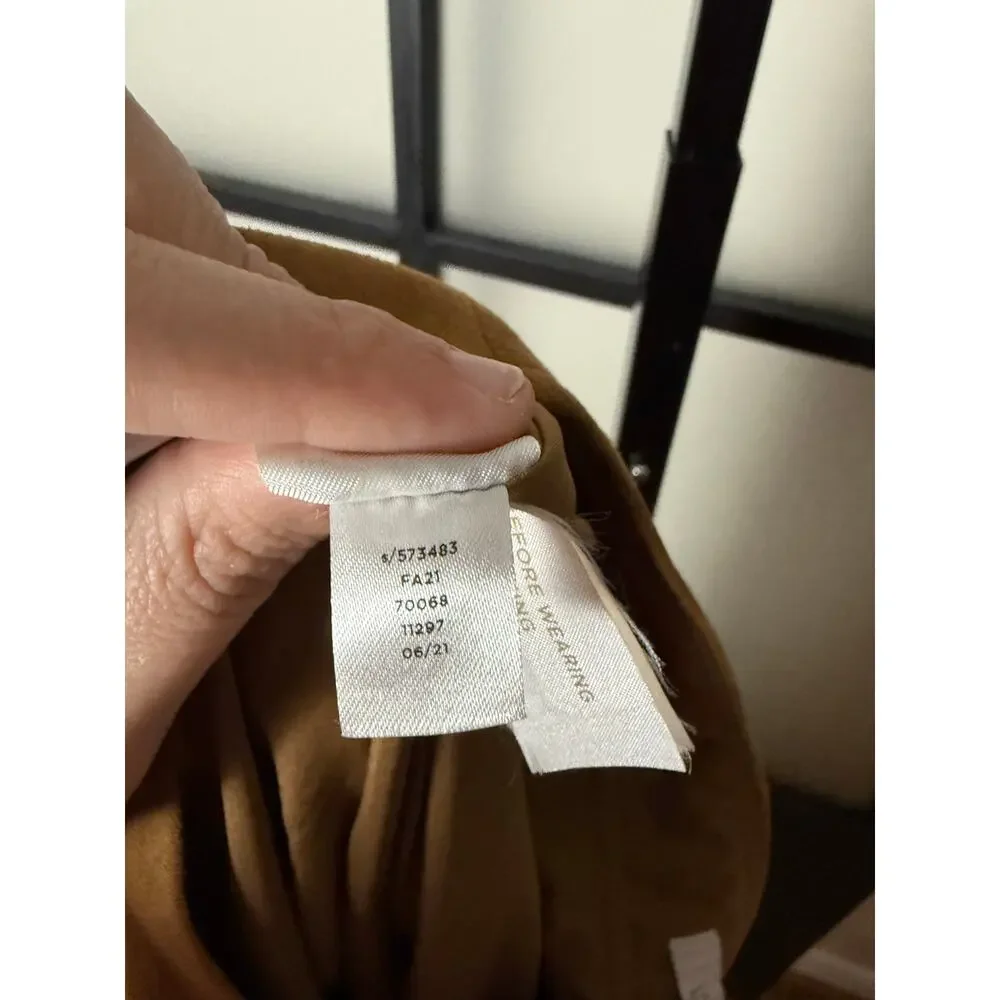 Loft Faux Suede Seamed Skirt Size 6
